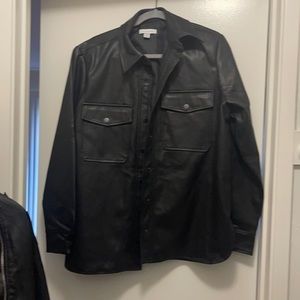 Topshop faux leather shirt/jacket